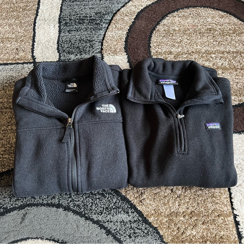 Women's Patagonia and North Face Fleece Sweaters Set of 2 Pieces Size Small